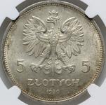 Польша 5 злотых 1930 WJ "Знамя" на аукционе Numimarket - 13 мая 2025