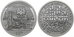 Polska 10 złotych 2007 MW ET "75 Rocznica złamania szyfru Enigmy" na aukcji WCN - 9 stycznia 2025
