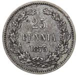 Finnland 25 Penniä 1875 S auf der Auktion COINSTORE - 26. Januar 2025