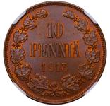 Finland 10 Pennia 1913 at auction COINSTORE - January 26, 2025