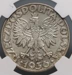 Poland 5 Zlotych 1936 JA "Sailing Vessel" at auction Numimarket - March 17, 2025