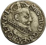 Polonia Trojak (3 groszy) 1622 "Casa de moneda de Cracovia" en subasta Jerzykowski - April 6, 2025