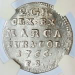 Polska Półzłotek (2 grosze) 1766 FS na aukcji Jerzykowski - 6 kwietnia 2025