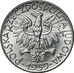 Polska 5 złotych 1959 WJ "Kopalnia" (Próba) na aukcji Jerzykowski - 6 kwietnia 2025