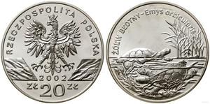 Polska 20 złotych 2002 MW "Żółw błotny" na aukcji WCN - 6 lutego 2025