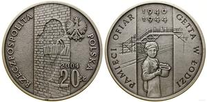 Polska 20 złotych 2004 MW ET "Pamięci Ofiar Getta w Łodzi" na aukcji WCN - 6 lutego 2025