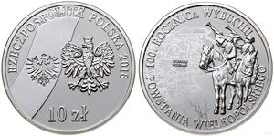 Польша 10 злотых 2018 "100 лет Великопольскому восстанию" на аукционе WCN - 20 февраля 2025