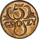 Poland 5 Groszy 1928 WJ at auction WDA - MiM - February 20, 2025
