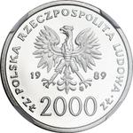 Polska 2000 złotych 1989 MW ET "Jan Paweł II" (Próba) na aukcji WDA - MiM - 20 lutego 2025