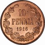 Finland 10 Pennia 1916 at auction WDA - MiM - February 20, 2025