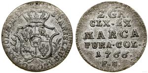 Polska Półzłotek (2 grosze) 1766 FS na aukcji WCN - 6 marca 2025