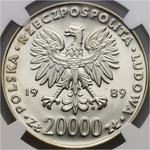 Polska 20000 złotych 1989 MW ET "XIV Mistrzostwa Świata w Piłce Nożnej - Włochy 1990" na aukcji Numimarket - 17 czerwca 2025