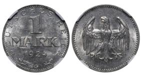 Deutschland 1 Mark 1924 G auf der Auktion COINSTORE - 30. März 2025