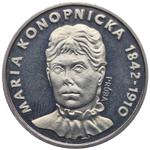 Polska 20 złotych 1977 MW "Maria Konopnicka" (Próba) na aukcji Karbownik - 6 maja 2025