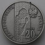 Polska 20 złotych 2004 MW ET "Pamięci Ofiar Getta w Łodzi" na aukcji Karbownik - 6 maja 2025
