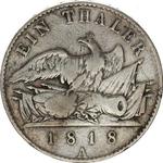 Prussia Thaler 1818 A at auction NUMMUS Olomouc - April 10, 2025