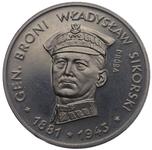 Polska 100 złotych 1981 MW "Generał Władysław Sikorski" (Próba) na aukcji Karbownik - 18 czerwca 2025