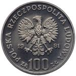 Polska 100 złotych 1981 MW "Generał Władysław Sikorski" (Próba) na aukcji Karbownik - 18 czerwca 2025