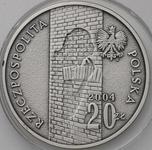 Polska 20 złotych 2004 MW ET "Pamięci Ofiar Getta w Łodzi" na aukcji Karbownik - 18 czerwca 2025