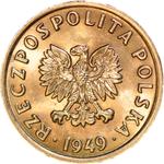 Польша 5 грошей 1949 на аукционе WDA - MiM - 14 мая 2025