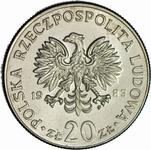 Polska 20 złotych 1983 MW "Marceli Nowotko" na aukcji WDA - MiM - 14 maja 2025