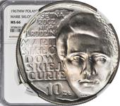 Polska 10 złotych 1967 MW JMN "Maria Skłodowska-Curie" na aukcji WDA - MiM - 21 maja 2025