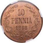 Finland 10 Pennia 1898 at auction Coins.ee - May 4, 2025