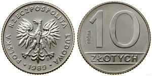 Polska 10 złotych 1989 MW (Próba) na aukcji WCN - 1 maja 2025