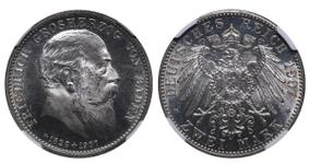 Deutschland 2 Mark 1907 "Baden" auf der Auktion COINSTORE - 1. Juni 2025