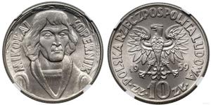 Polska 10 złotych 1959 JG "Mikołaj Kopernik" na aukcji WCN - 15 maja 2025