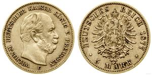 Германия 5 марок 1877 C "Пруссия" на аукционе WCN - 5 июня 2025