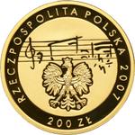 Poland 200 Zlotych 2007 MW UW "125th Anniversary of Karol Szymanowski's Birth" at auction Wójcicki - August 3, 2025