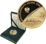 Polska 200 złotych 2005 MW EO "500 Rocznica urodzin Mikołaja Reja" na aukcji Wójcicki - 3 sierpnia 2025