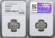 Poland 10 Groszy 1813 IB at auction WCN - July 3, 2025