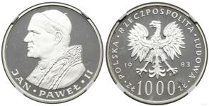 Polska 1000 złotych 1983 MW "Jan Paweł II" na aukcji WCN - 3 lipca 2025
