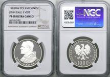Polska 1000 złotych 1983 MW "Jan Paweł II" na aukcji WCN - 3 lipca 2025