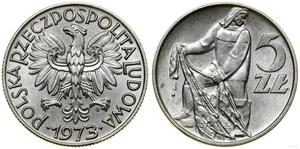 Polska 5 złotych 1973 MW WJ JG "Rybak" na aukcji WCN - 3 lipca 2025