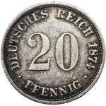 Deutschland 20 Pfennig 1874 A auf der Auktion Istra Numizmatika - 14. September 2025