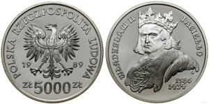 Poland 5000 Zlotych 1989 MW AWB "Wladysław II Jagiello" at auction WCN - July 17, 2025