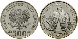 Polska 500 złotych 1987 MW ET "XV Zimowe Igrzyska Olimpijskie - Calgary 1988" na aukcji WCN - 17 lipca 2025