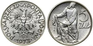 Polska 5 złotych 1973 MW WJ JG "Rybak" na aukcji WCN - 17 lipca 2025