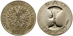 Polska 10 złotych 1971 MW JMN "FAO" (Próba) na aukcji WCN - 17 lipca 2025