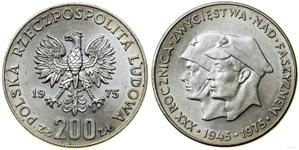 Polska 200 złotych 1975 MW "30 lat zwycięstwa nad faszyzmem" na aukcji WCN - 24 lipca 2025