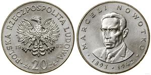 Polska 20 złotych 1983 MW "Marceli Nowotko" na aukcji WCN - 24 lipca 2025