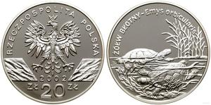 Polska 20 złotych 2002 MW "Żółw błotny" na aukcji WCN - 24 lipca 2025