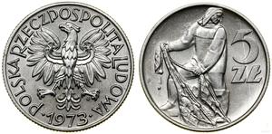 Polska 5 złotych 1973 MW WJ JG "Rybak" na aukcji WCN - 31 lipca 2025