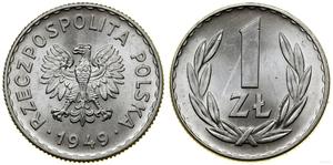Польша 1 злотый 1949 на аукционе WCN - 7 августа 2025