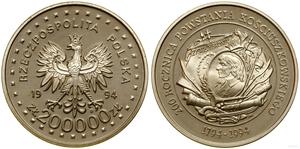 Polska 200000 złotych 1994 MW ANR "200 Rocznica Powstania Kościuszkowskiego" na aukcji WCN - 7 sierpnia 2025