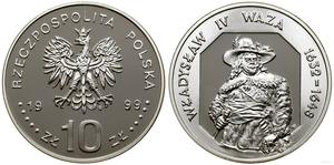 Polska 10 złotych 1999 MW ET "Władysław IV Wasa" na aukcji WCN - 7 sierpnia 2025