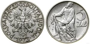 Polska 5 złotych 1973 MW WJ JG "Rybak" na aukcji WCN - 14 sierpnia 2025